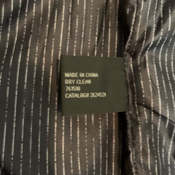 Worthington Womens SZ M Lined Gray Wool Asymmetrical Zip Collared Pea Coat - Picture 7 of 9